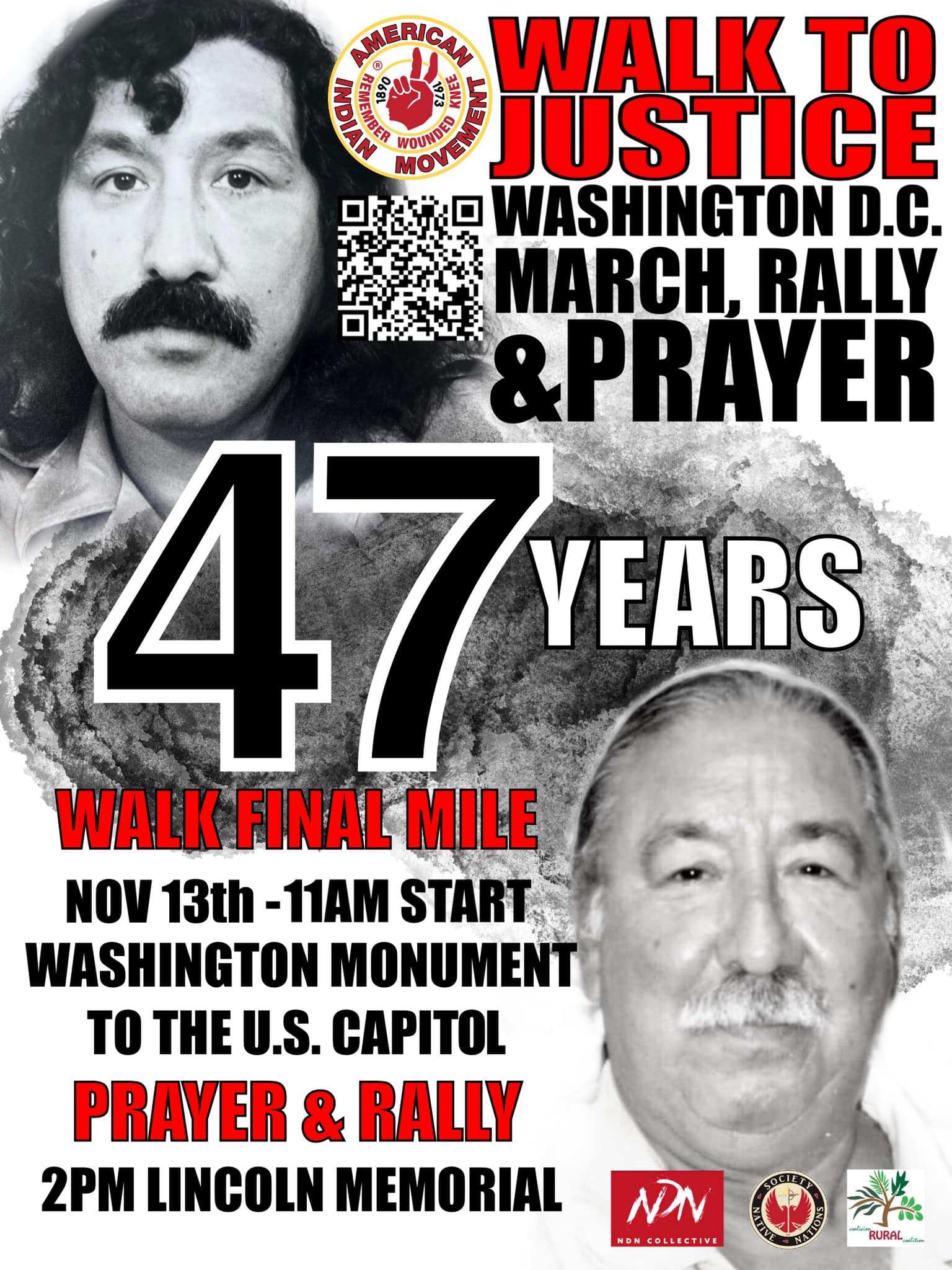 Leonard Peltier’s Walk To Justice - Washington, D.C., Nov. 13